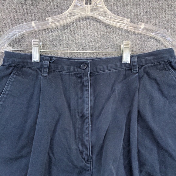 Lauren Ralph Lauren Women's Chino Shorts Blue Size 12 100% Cotton Slash Pockets - Picture 7 of 11